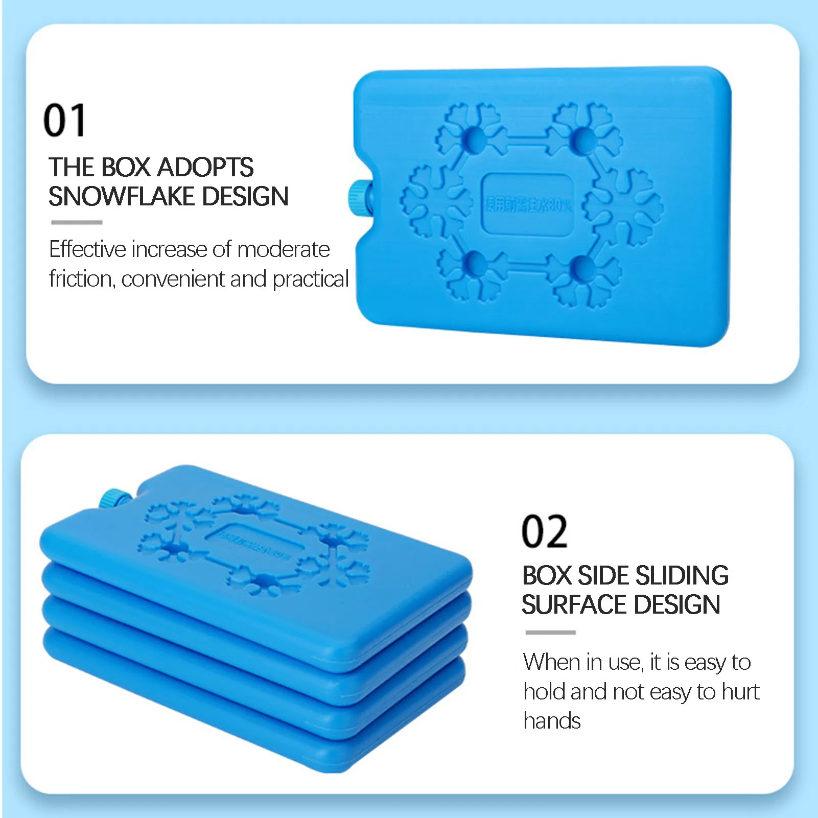 6Pcs Freezer Blocks Cooling Elements for Cool Bag Cool Box Ice Box