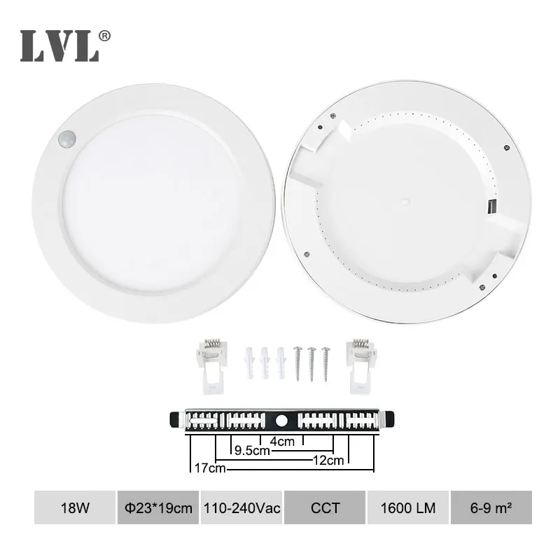 LED Downlight 18W 110V 220V PIR Motion Sensor Modern Recess Mount Indoor Light For Hallways Foyer Corridor Embedded Downlights images - 6