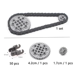 Compact Construction Brick Set with Tank Tracks - Military Vehicle Transport Accessories, 57518 Pieces (Track3 (1 set))