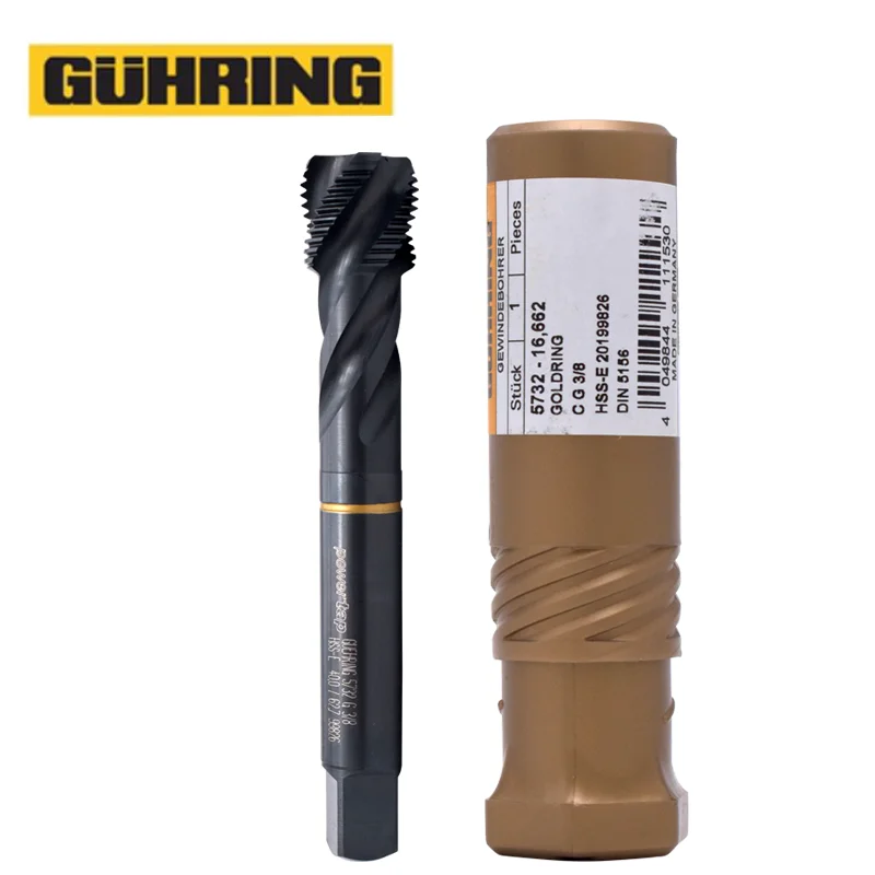 German Original GUHRING DIN Standard Pipe Spiral Fluted Tap Spiral Pointed Tap G 1/8 1/4 3/8 3/4
