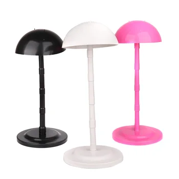 Wigs & Hat Display Stands Mushroom Bracket Plastic Portable Wig Display Stands Black Pink White Adjustable Wig Stand
