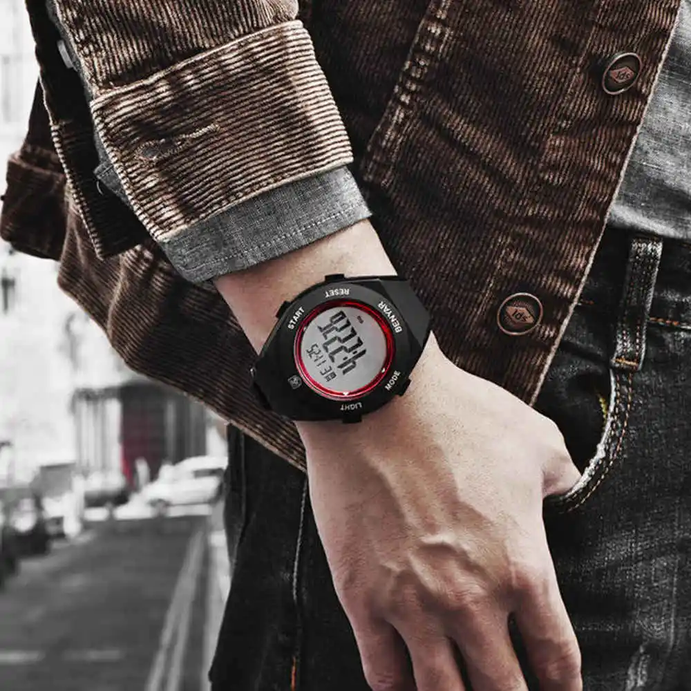 BENYAR Luxury Men's Army Electronic Black Watch Men's Sports Watch LED Digital Waterproof Watch relogio masculino