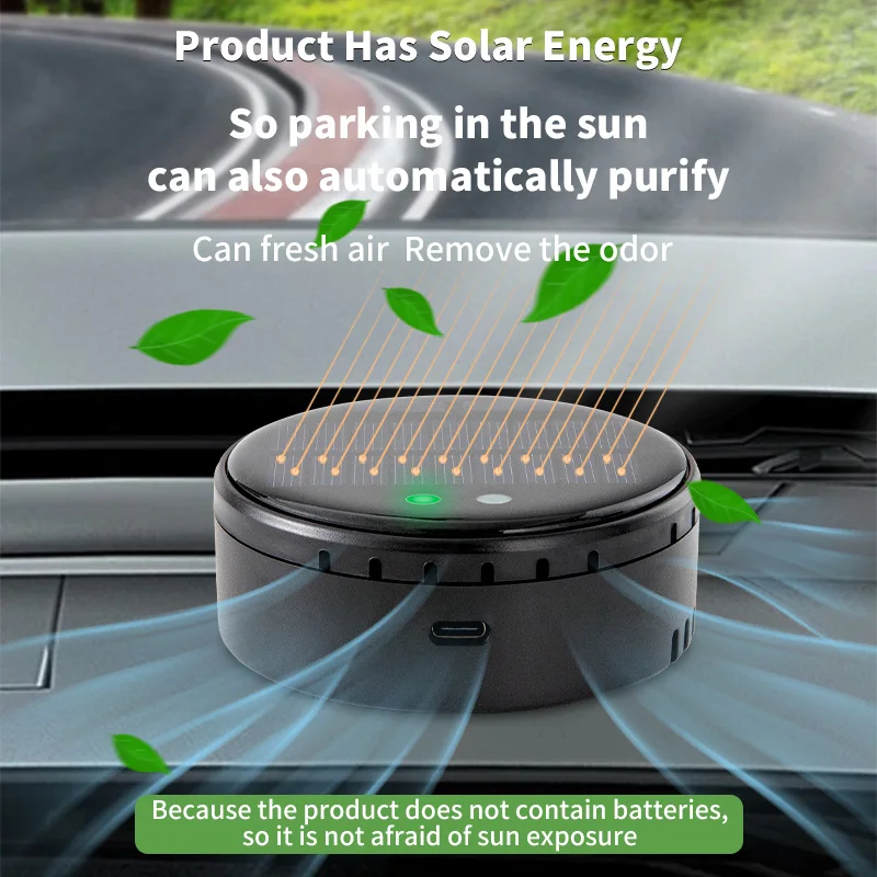 New dual-use car air purifier to remove formaldehyde odor and second-hand smoke, with USB plug-in