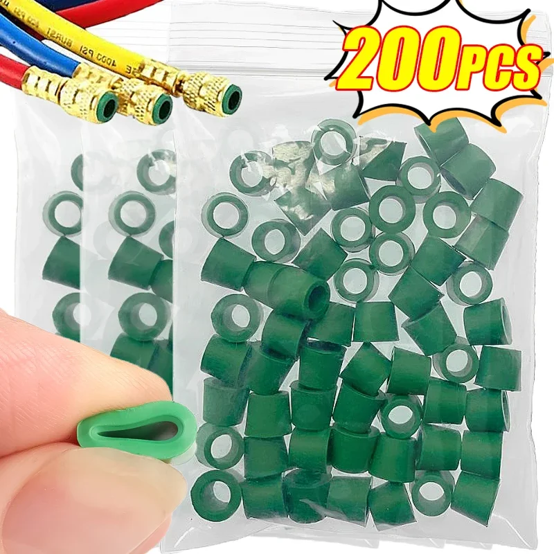 Car Air Conditioning System O-Ring Kit 1/4' Charging Hose/Manifold Repair Seal Circle Rubber Gasket Automobiles Accessories o ring set air conditioning gaskets