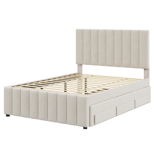 Upholstered Platform Bed with Trundle 4