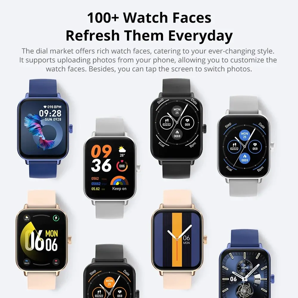COLMI P81 chiamata vocale Smart Watch Ultra 1.9 ''schermo HD 24H Health Monitor 100 + modalità sportive 200 + Watch Faces Smartwatch - immagine 6