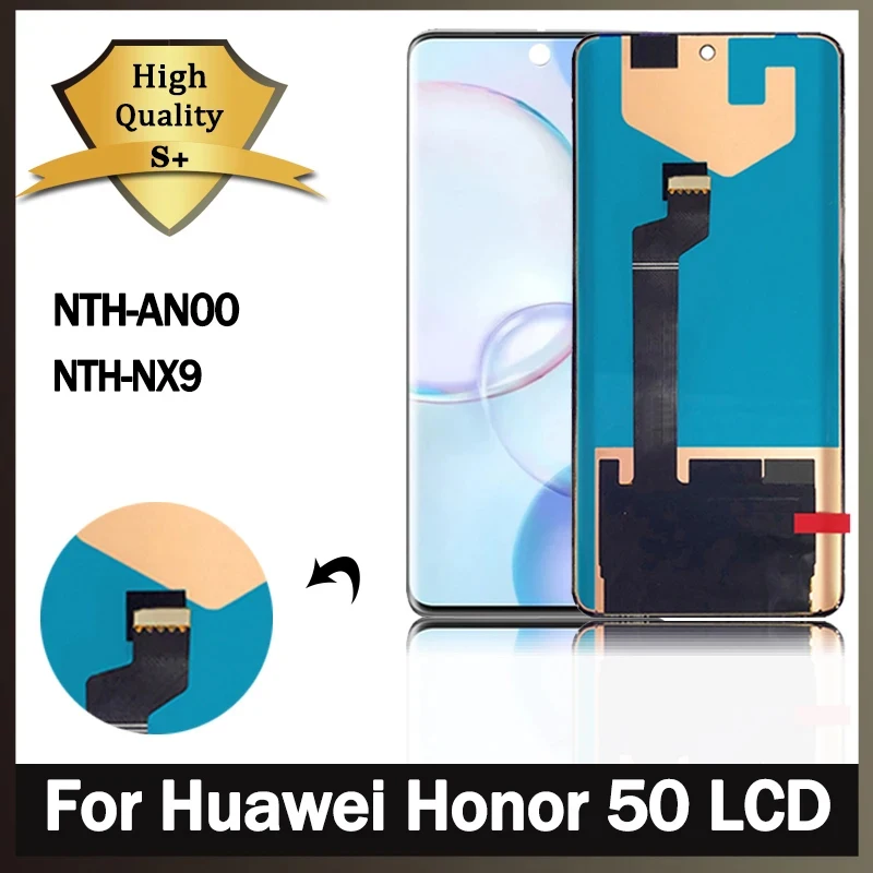 Nuovo Per Honor 50 Display Lcd Screen Con Cornice Per Huawei Honor 50 Nth-Nx9 Nth-An00 Display Lcd Touch Panel