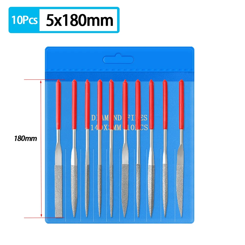 Diamond Mini Needle File Set for Precision Polishing and Detailing in Carpentry, Jewelry, and Crafting