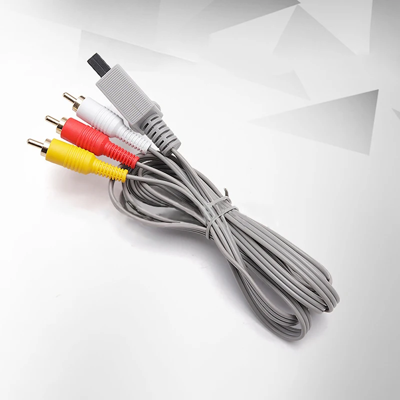 1.8m 3 Câbles RCA Pour Nintendo Wii Console de Contrôleur Audio Vidéo