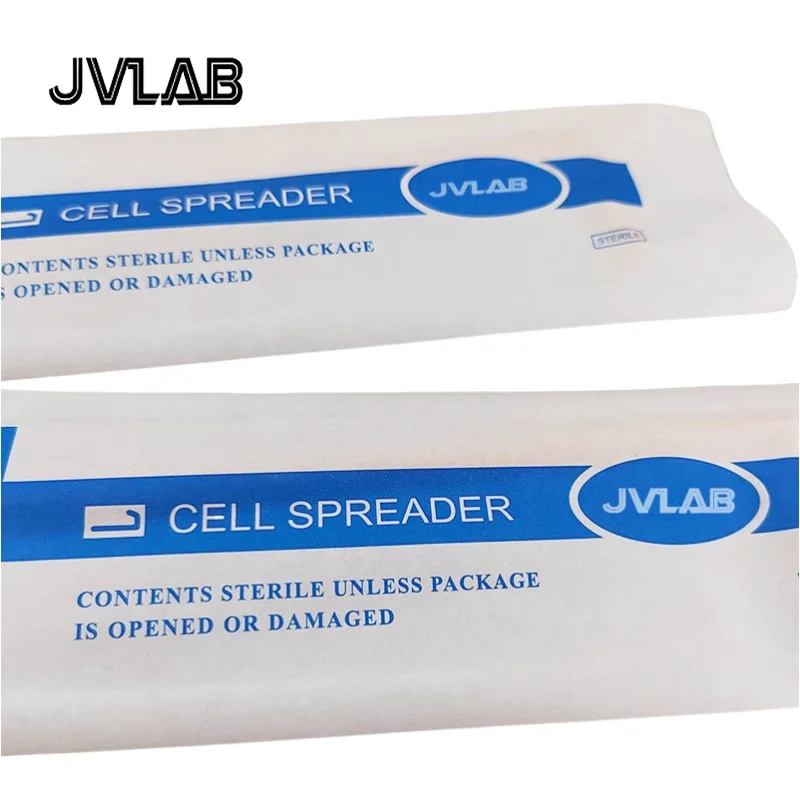 Cell Spreader L-shape Polystyrene Cell Culture Dish Coating Stick Orange Seeded Push Scraper Sterile Individually Packing