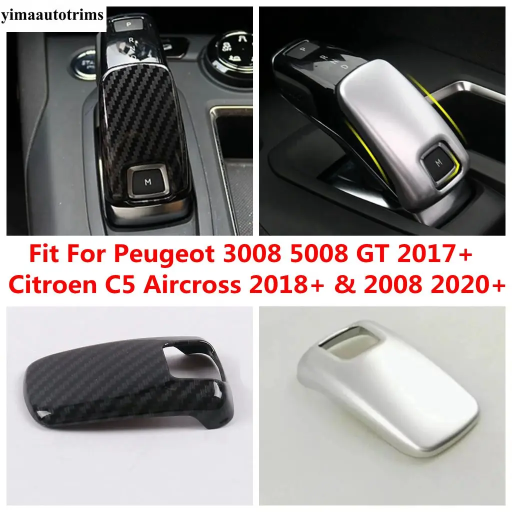 

Gear Head Shift Knob Handle Cover Trim For Peugeot 3008 5008 GT 2017 - 2023 / Citroen C5 Aircross 2018 - 2023 / 2008 2020 - 2023