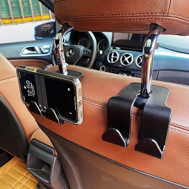 Universal Car Seat Back Hook Multi-functional Auto Car Seat Headrest Hanger Hook Phone Holder Organizer For Bag Purse Cloth