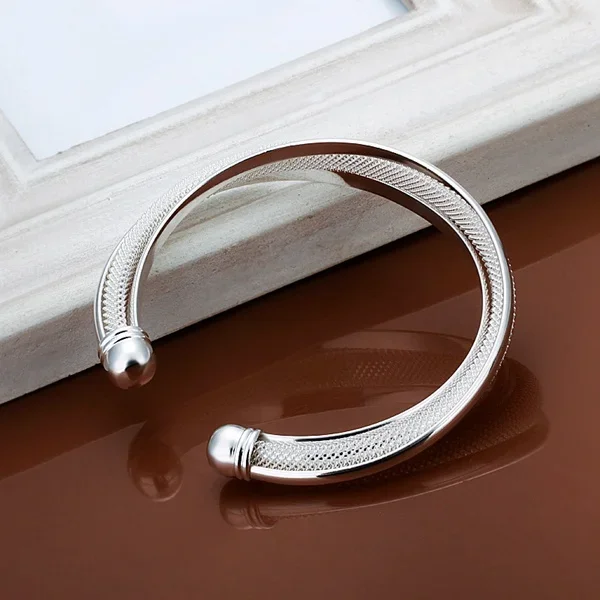 925Silver color exquisite luxury gorgeous fashion hypotenuse bracelet temperament charm Silver jewelry birthday gift B019