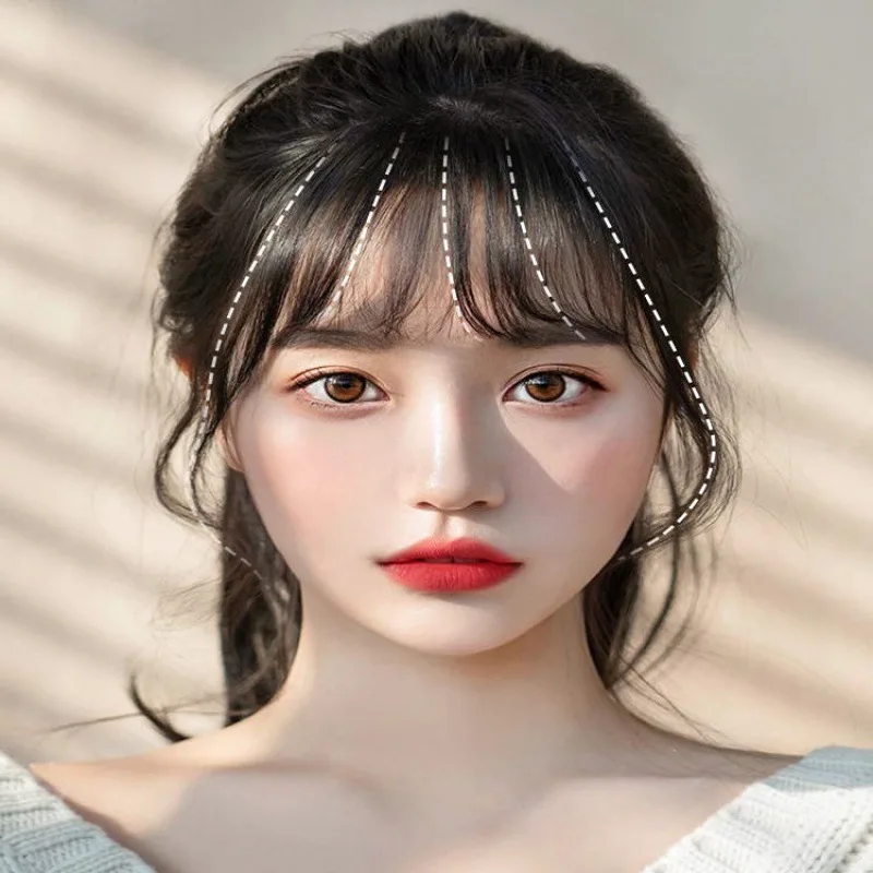 

Mini Hair Clip Wig Black Wig Salt and Pepper Bangs Hair Clip Blonde Clip Bangs