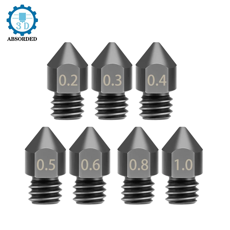 

1/2/5 шт. новая головка экструдера MK8 из закаленной стали для A8 A8Plus Ender 3 CR10 Запчасти для 3D-принтера обновленные сопла 1,75 мм 0,2-1,0 мм