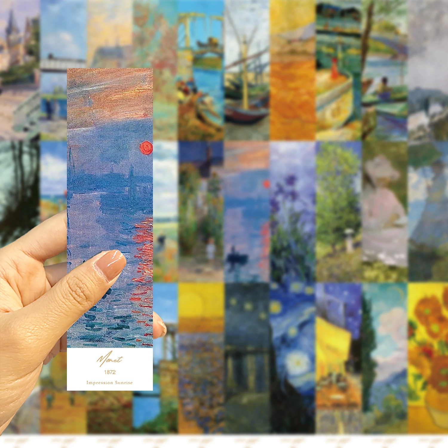 30pcs World Classic Painting Bookmark Retro Oil Painting Decoration Reading Book Page Markings