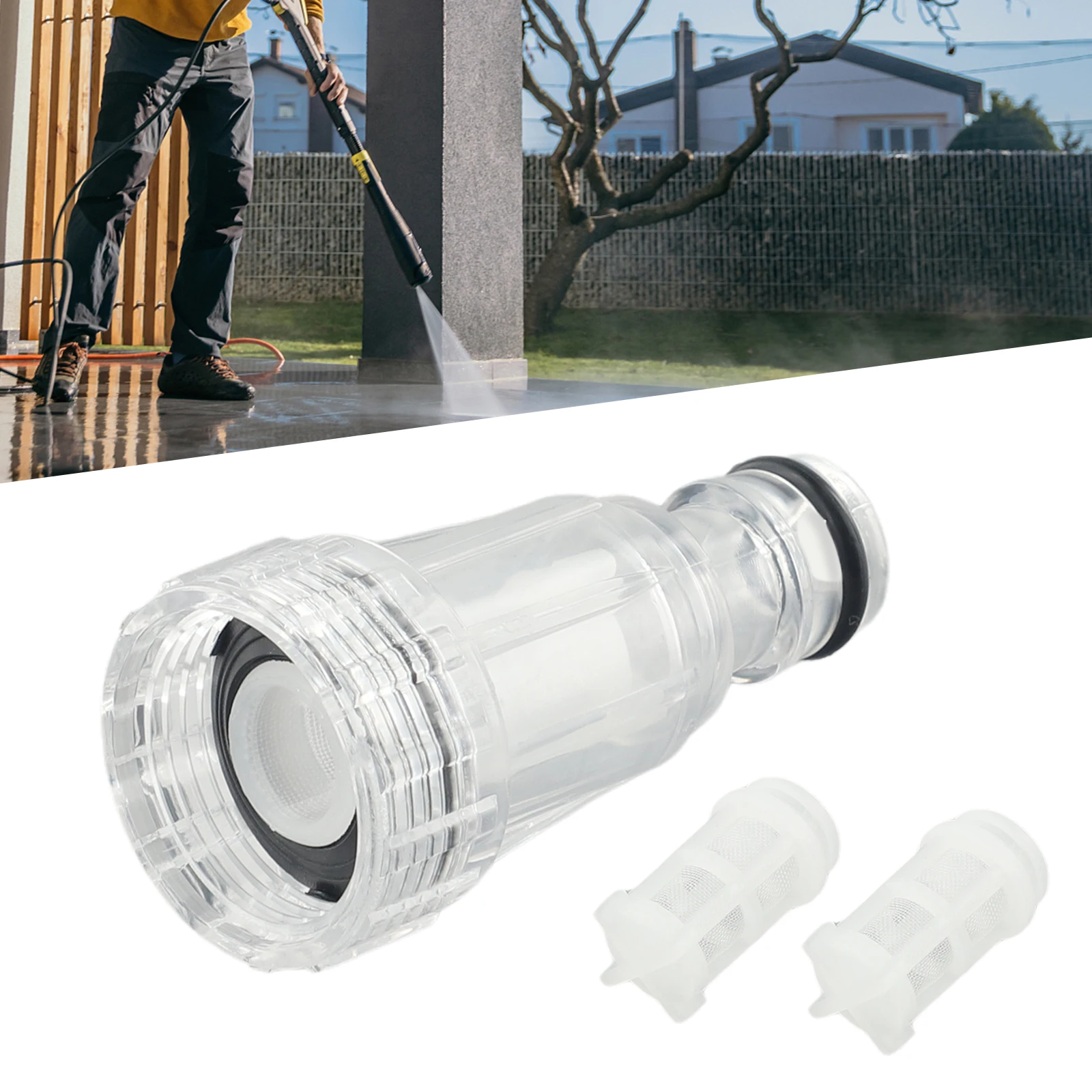 1 Pz Filtro Di Collegamento Ad Alta Pressione + 2 Pz Kit Reti Per Karcher Serie K2-K7 Idropulitrici Adattatore Pezzi Di Ricambio