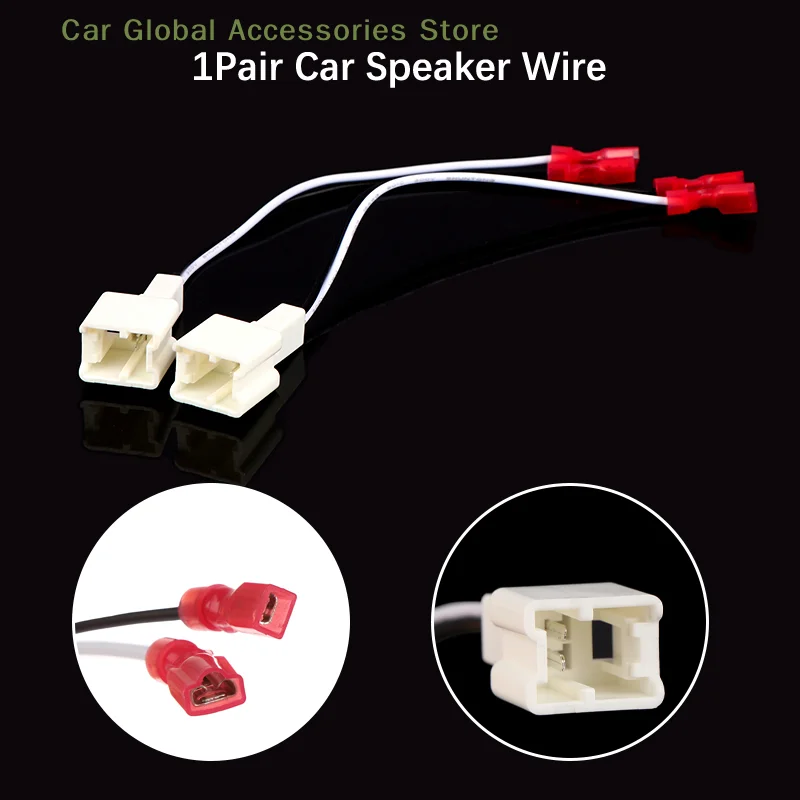 

1Pair Car Tweeter Dash Front Speaker Wire Harness Adapter Cable Connector Wiring Cable For Nissan Renault Series Speaker