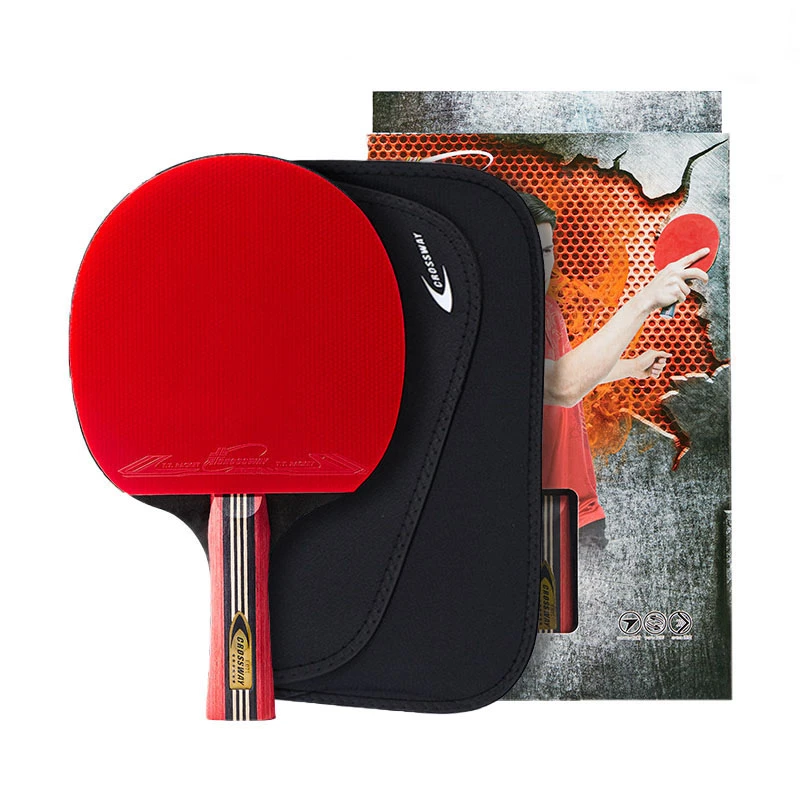 6 Stars Ping Pong Table Tennis Racket Rubber Blade Professional Short