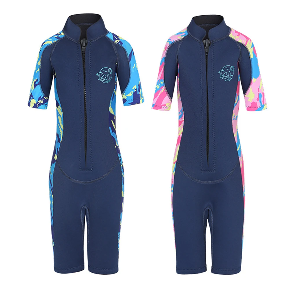 

Girls Wetsuit 2.5MM Neoprene Children Guard Rash Swimming Windsurf Kitesurf Scuba Kids Diving Clothes Surf Suit Swimsuit Bathing