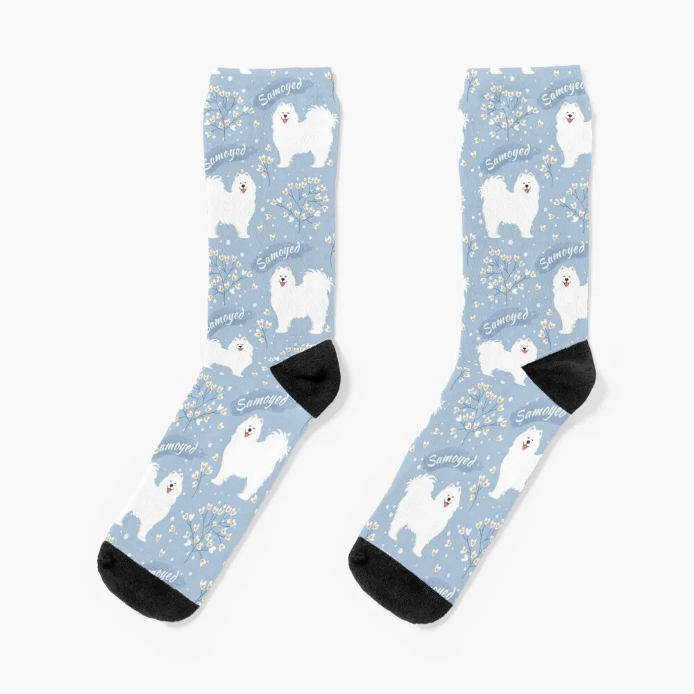 

Samoyed Dog in Winter Snowy Garden Socks Winter Man Sock Women'S Socks