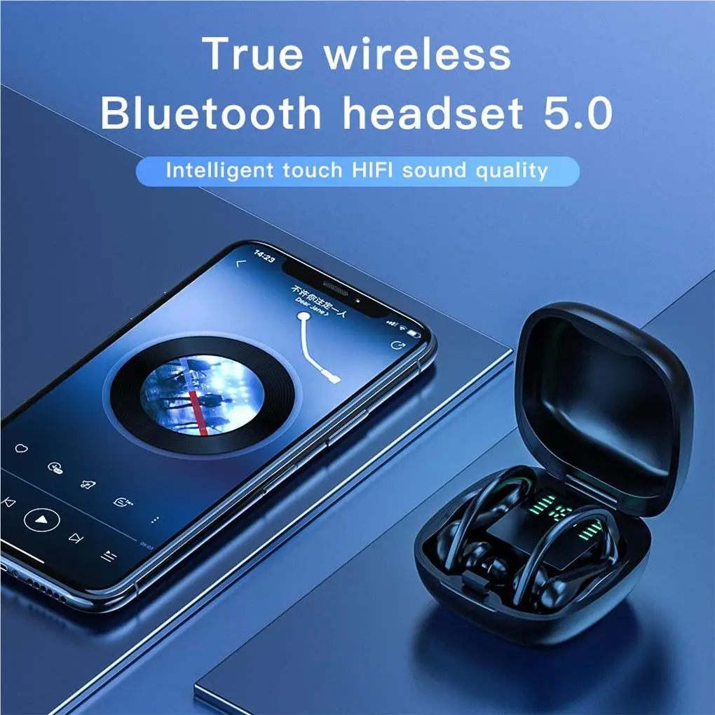 

Wireless Earbuds Devices Cellphone Earphone Sound Output Tool Small Digital Display Touch Control Phone Headset