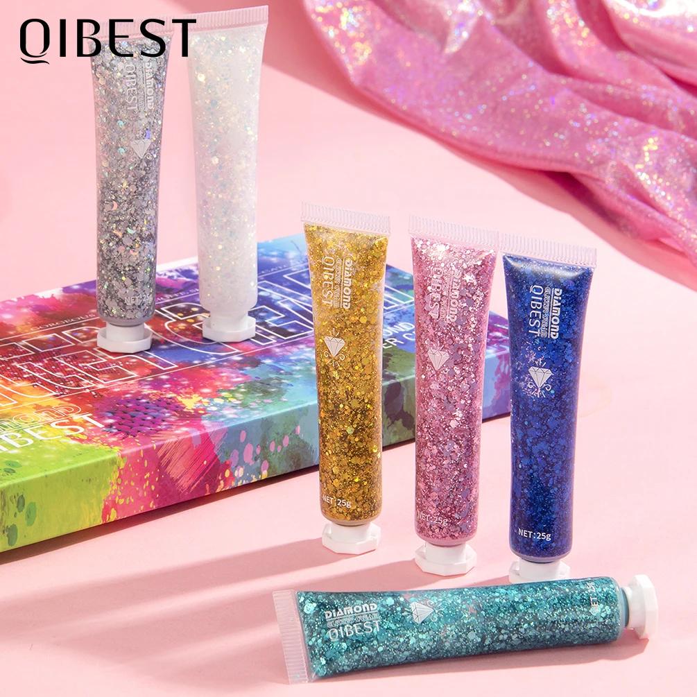 

Eye Glitter Nail Hair Body Face Glitter Gel Sets Art Flash Heart Loose Sequins Cream Festival Glitter Decoration Party Festival