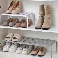 Retractable Kitchen Shelf Layered Shoe Rack Space Saving Shelf Telescopic Storage Rack Household Kitchen Cabinet Organizer Rack 2