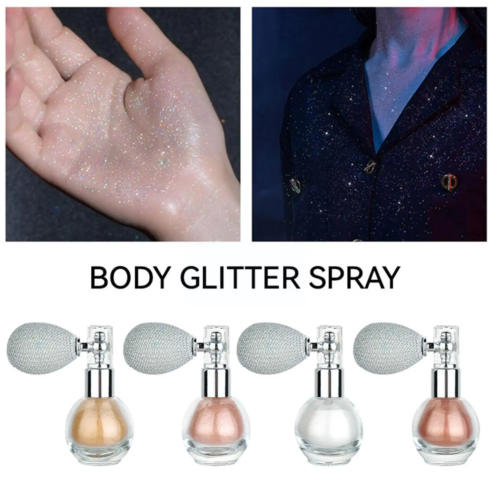 Fashion Highlighter Powder Spray High Gloss Glitter Powder Spray Loose Powder Spray Makeup For