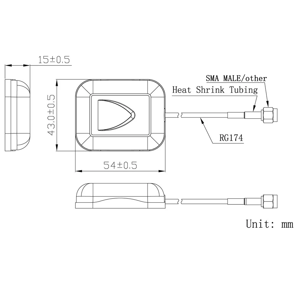 40dBi Magnet GPS Active Antenna GPS Glonass Antenna with SMA/Fakra gps antenna