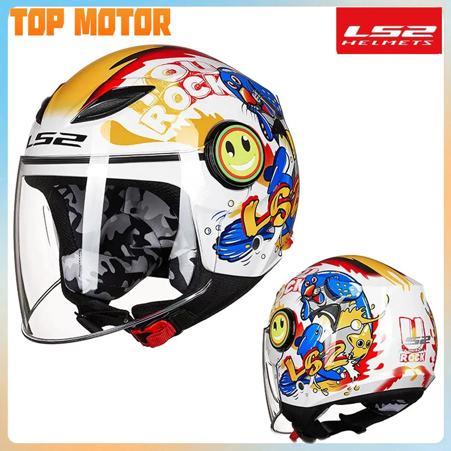 Leuke 3/4 Motorhelm Voor Kinderen Cadeau, Jongens