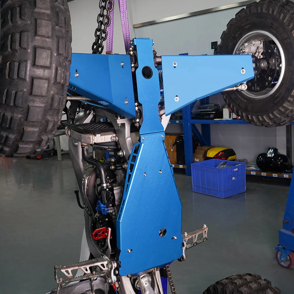 NICECNC Aluminium-Vollchassis-Schutzplatte für Yamaha YFZ 450R 2009-2024 ATV, Schwingarm-Unterfahrschutz für Yamaha YFZ450R – Detail 10