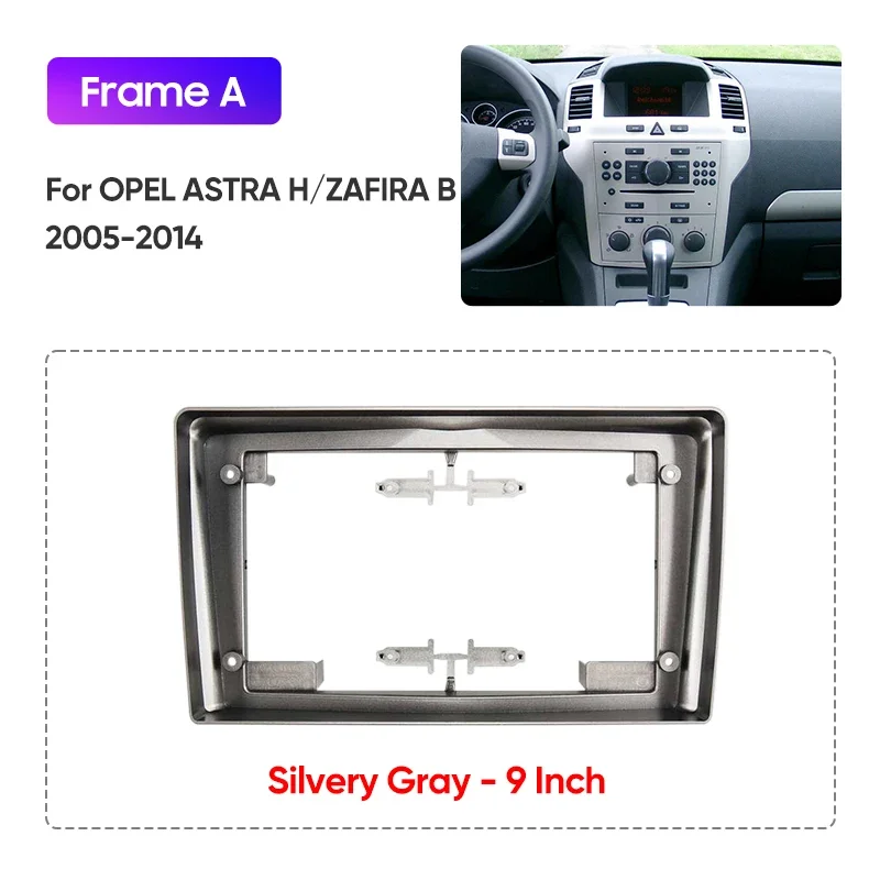 tomzz Audio 2439-057 Radio installatie frame Set geschikt voor Opel Corsa d Astra h Zafira b charchoal zwart met quadlock adapter iso, Fakra antenne adapter fantoomvoeDing Din iso, ontgrendeling clip
