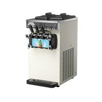 Machine à crème glacée molle avec 3 distributeurs 220V, fabrication de crème glacée molle au yaourt pour magasin de collations et de desserts 3