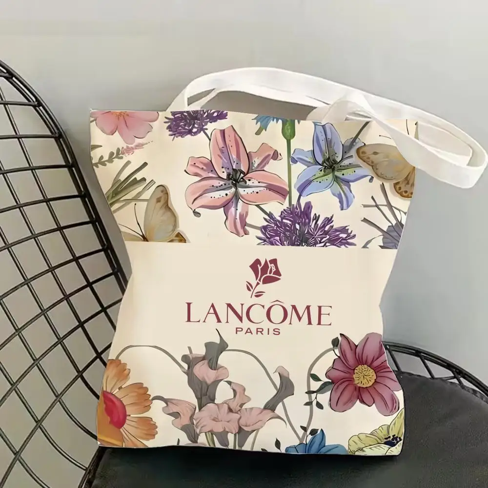 Luxuriöse Muster-L-L-LancomeS-Mode-Aufbewahrungstaschen, doppelseitig bedruckte modische Schultertasche aus Segeltuch, Einkaufstasche, Geschenk, umweltfreundliche Handtaschen – Detail 28