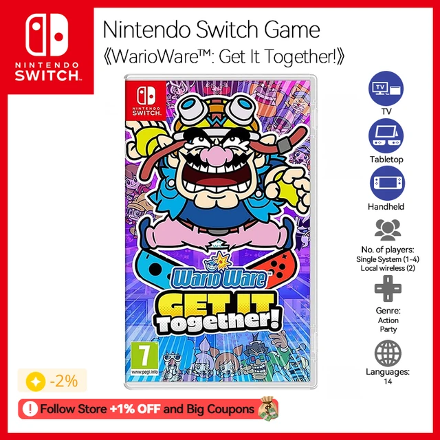 Nintendo Switch Game Console Warioware Get It Together Tv Tabletop Handheld  Modes Genre Action Party 1.3 Gb Nintendo Games - Game Deals - AliExpress