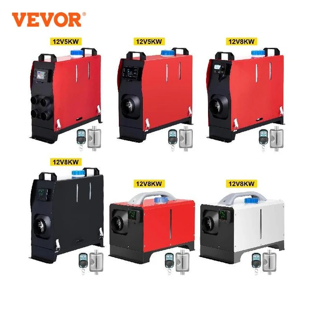 Chauffage Diesel Tout-en-Un Portable Vevor - 12 V 5 kW (via coupon de 30€)  –