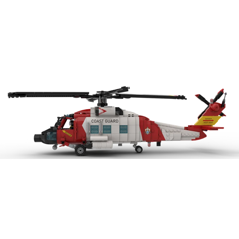 Rescatista Lego Helicoptero Rescate 32 Spot MOC-136545 100494 Helicóptero Conjunto De Partículas