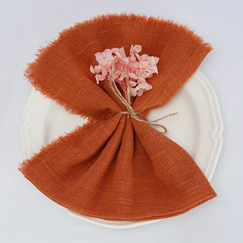 30 PCS Gauze Cotton Cloth Napkins 32x32cm Fabric Wedding Decor Everyday Use Dinner Tea Towel Table Village Christmas Napkins