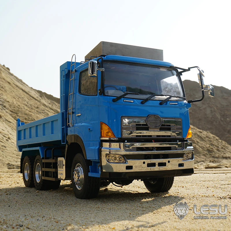 1/14 Mud truck simulation toy 6X6 three-axle full drive differential lock axle hydraulic F frame mud truck model RCLESU 4