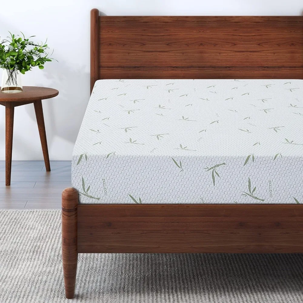 

8 Inch Twin Mattress, Memory Foam Mattress in a Box,Green Tea Gel Infused Mattresses with Breathable Bamboo Cover for Cool Sleep