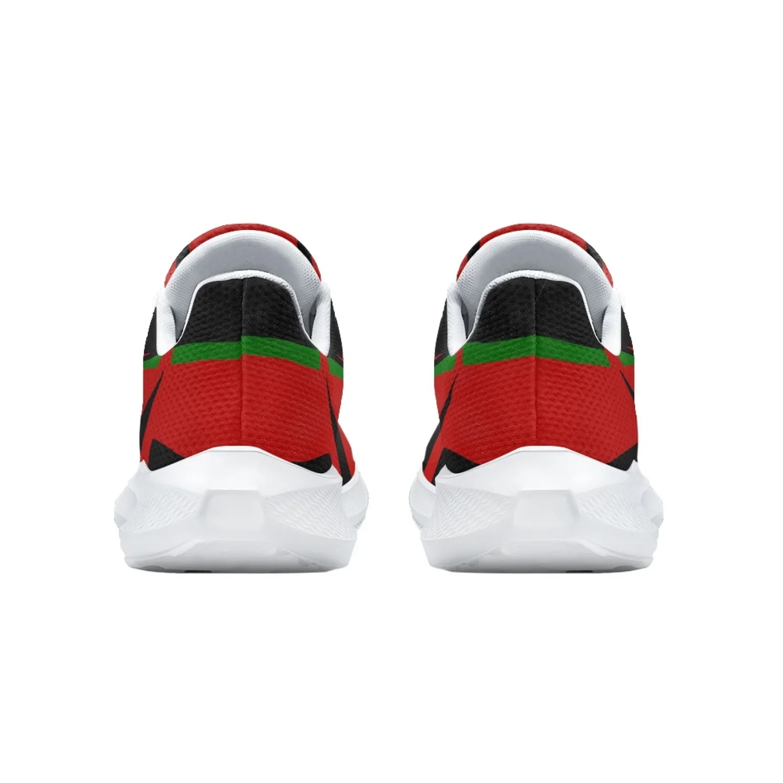 Kenya Flag Sneakers Lightweight Lace-up Comfortable Summer Casual Sneakers White Lace-up Tennis Shoes Footwear