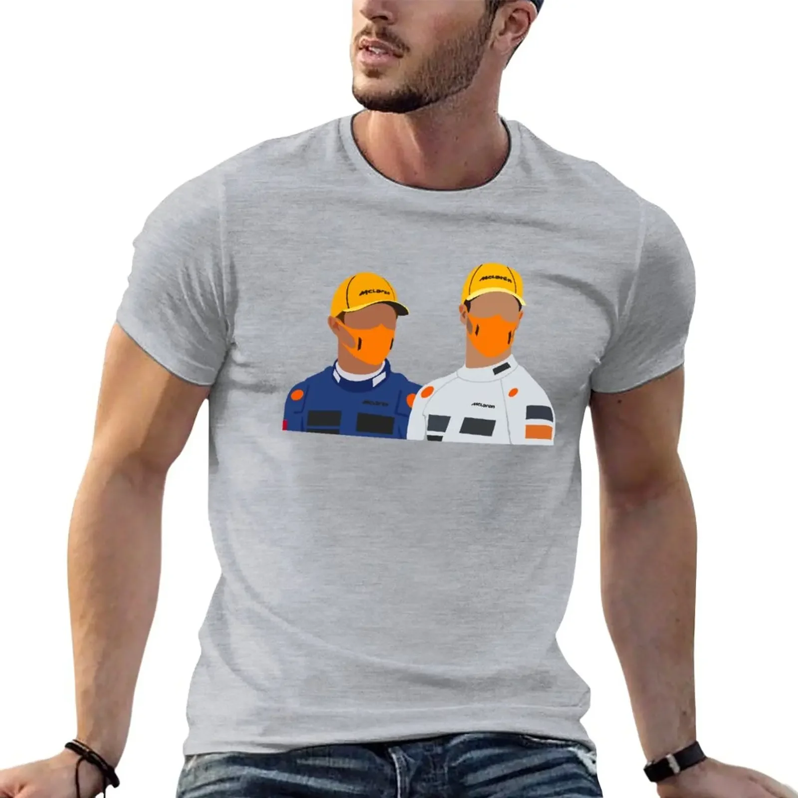 

Daniel Ricciardo & Lando Norris T-Shirt cute tops hippie clothes Men's cotton t-shirt