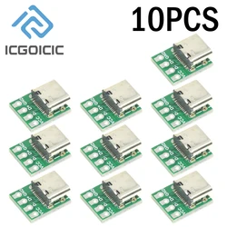 USB 3.1 Type C Connector - 16 Pin PCB Board Adapter (10PCS)