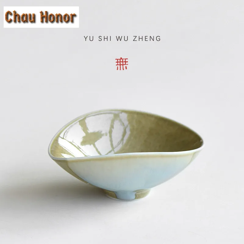 Creative Crescent Coarse Pottery Tea Scoop Antique Tea Infuser Spoons Shovel Chahe Household Awakening Tea Ladle for Tea Craft