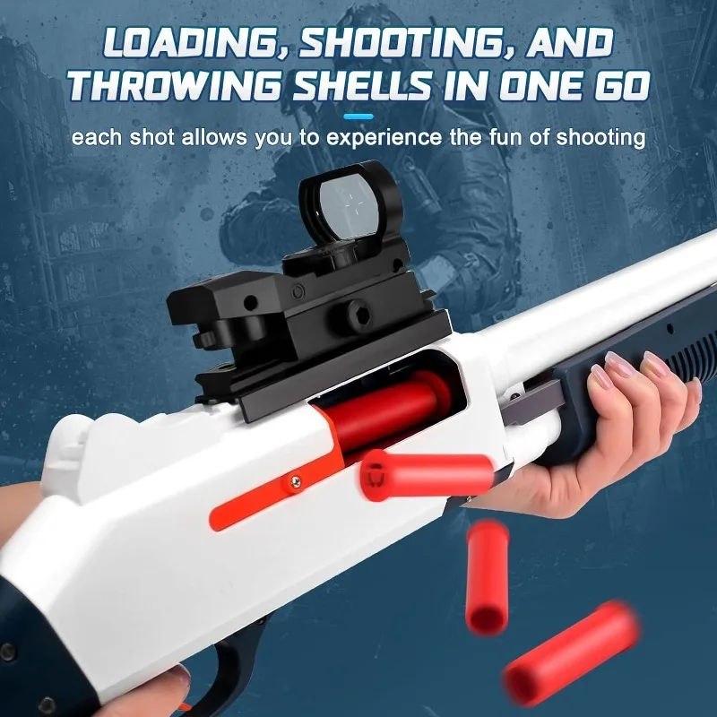 Shell Throwing Design Toy Shotgun, Simulate The Effect of Real Gun Shot, Soft Shotgun Launcher, Outdoor Sports Shooting Shotgun 2