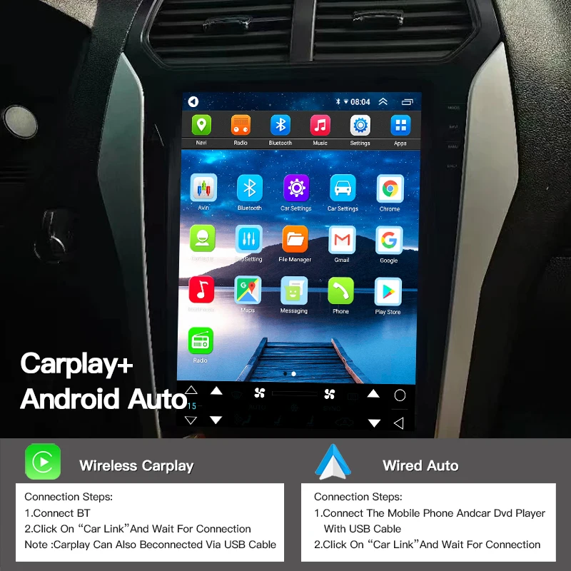 For Ford Explorer 2011- 2019 Android Car Radio Stereo Tesla Screen Style Multimedia Player Carplay Auto WIFI DSP GPS Navigation