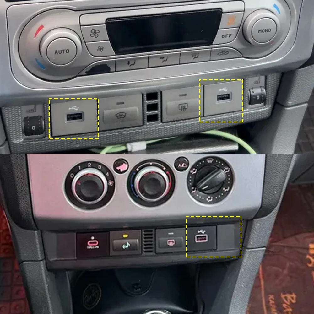 For Ford Focus 2 Mk2 2009-2011 Car Black/Silver USB Input Adapter Audio Radio u-