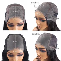 Perruques sans colle cheveux humains prêt à porter os droite dentelle avant perruques cheveux humains 4x4 5x5 pré-coupé Hd dentelle fermeture perruques pour les femmes 6