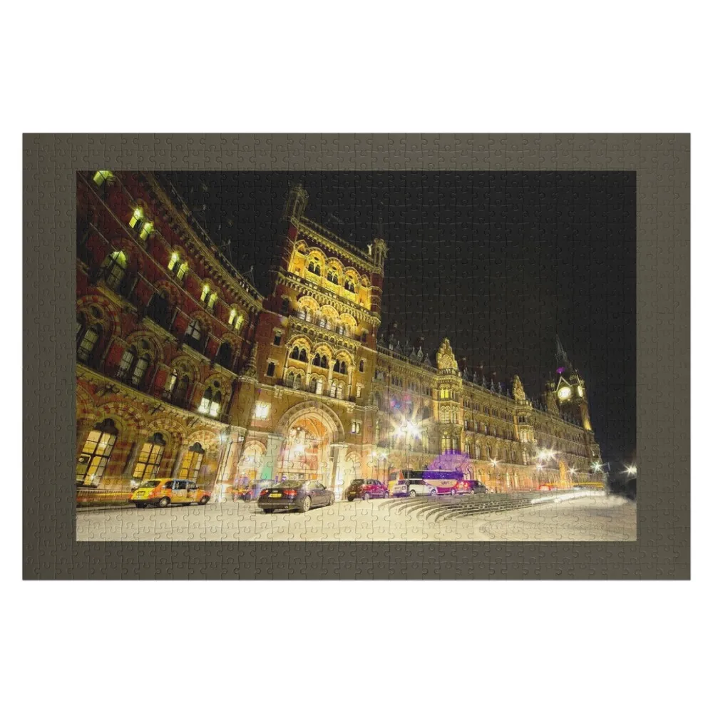 

St Pancras by night Jigsaw Puzzle Personalized Gifts Custom Photo Puzzle